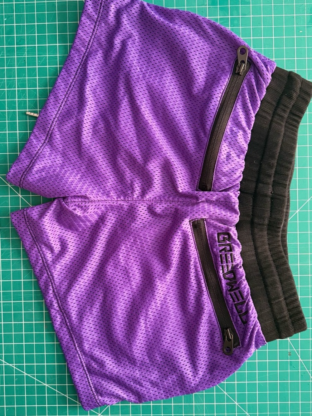 Breedwell Men's Athletic Purple Training Shorts with Drawstring Waist - Picture 4 of 7